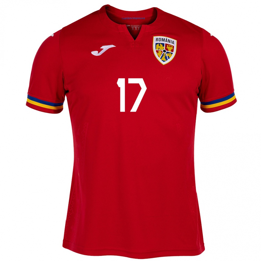 Kids Football Romania Alin Raicu #17 Red Away Jersey 24-26 T-Shirt Canada