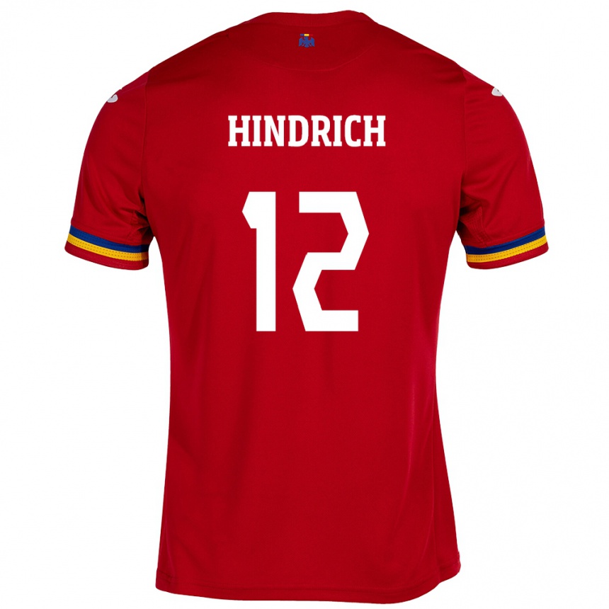 Kids Football Romania Otto Hindrich #12 Red Away Jersey 24-26 T-Shirt Canada