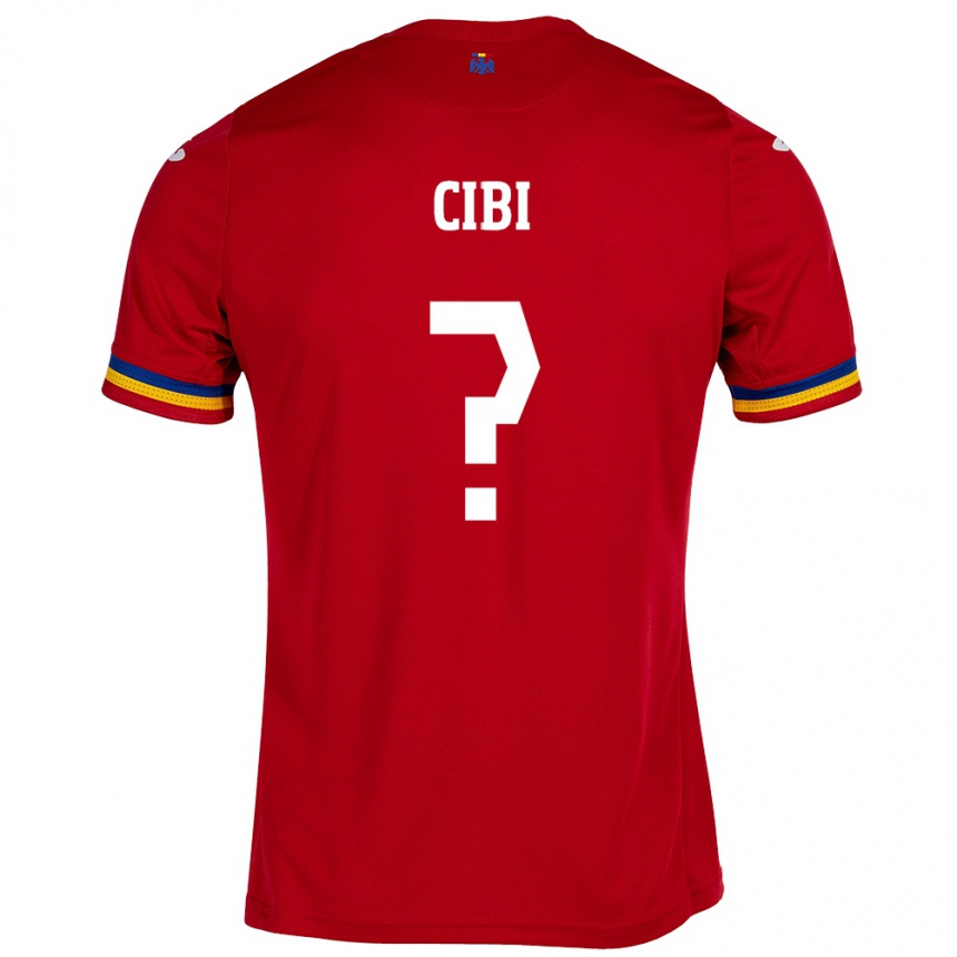 Kids Football Romania Fabiano Cibi #0 Red Away Jersey 24-26 T-Shirt Canada