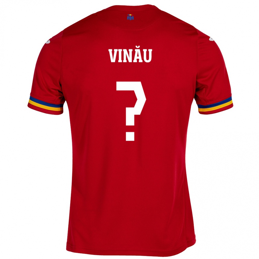 Kids Football Romania Eric Vînău #0 Red Away Jersey 24-26 T-Shirt Canada