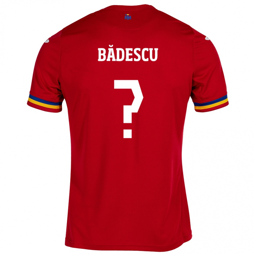 Kids Football Romania Robert Bădescu #0 Red Away Jersey 24-26 T-Shirt Canada