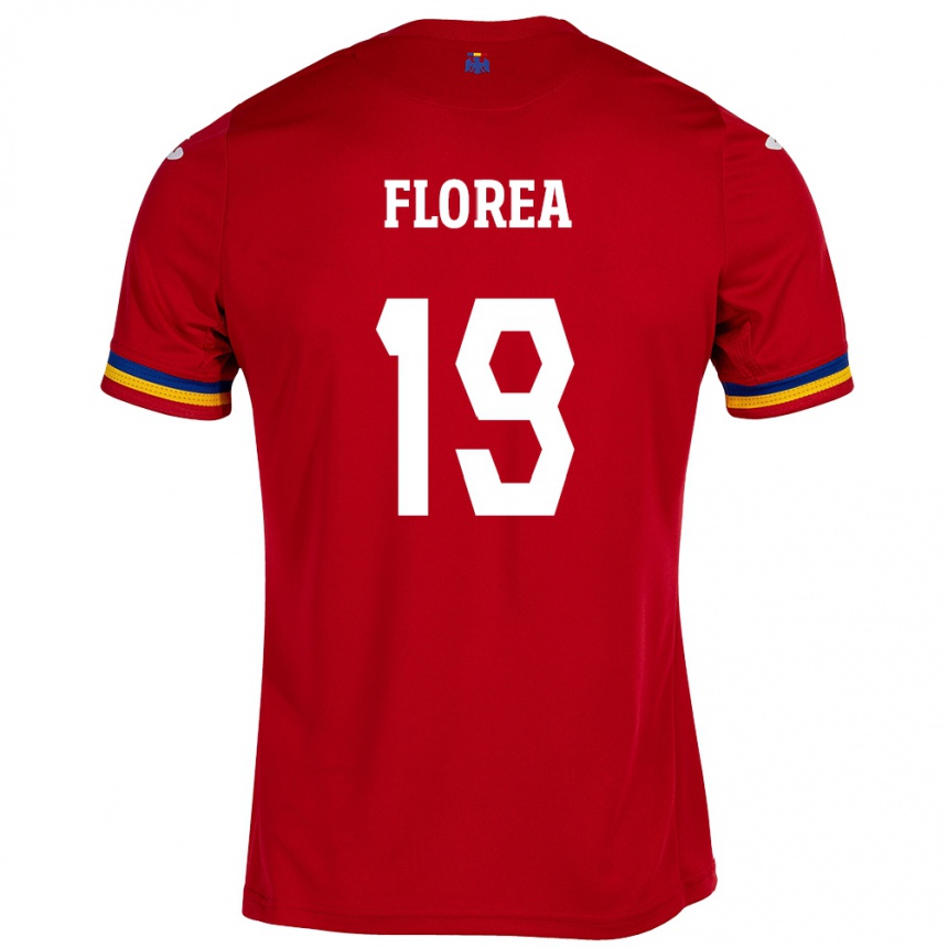 Kids Football Romania Răzvan Florea #19 Red Away Jersey 24-26 T-Shirt Canada