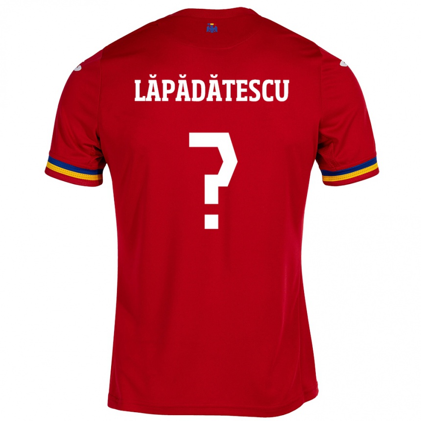 Kids Football Romania Robert Lăpădătescu #0 Red Away Jersey 24-26 T-Shirt Canada