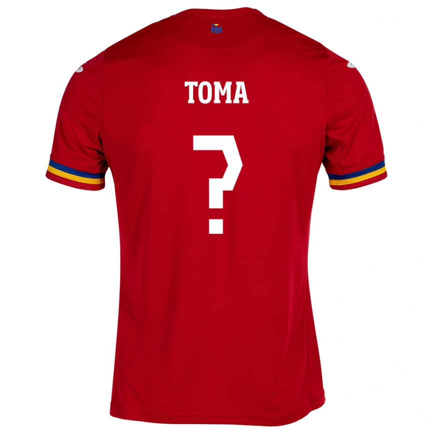 Kids Football Romania Mihai Toma #0 Red Away Jersey 24-26 T-Shirt Canada