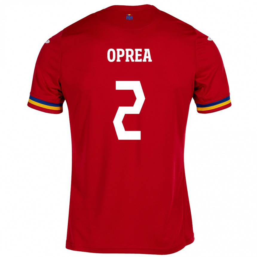 Kids Football Romania Olivia Oprea #2 Red Away Jersey 24-26 T-Shirt Canada