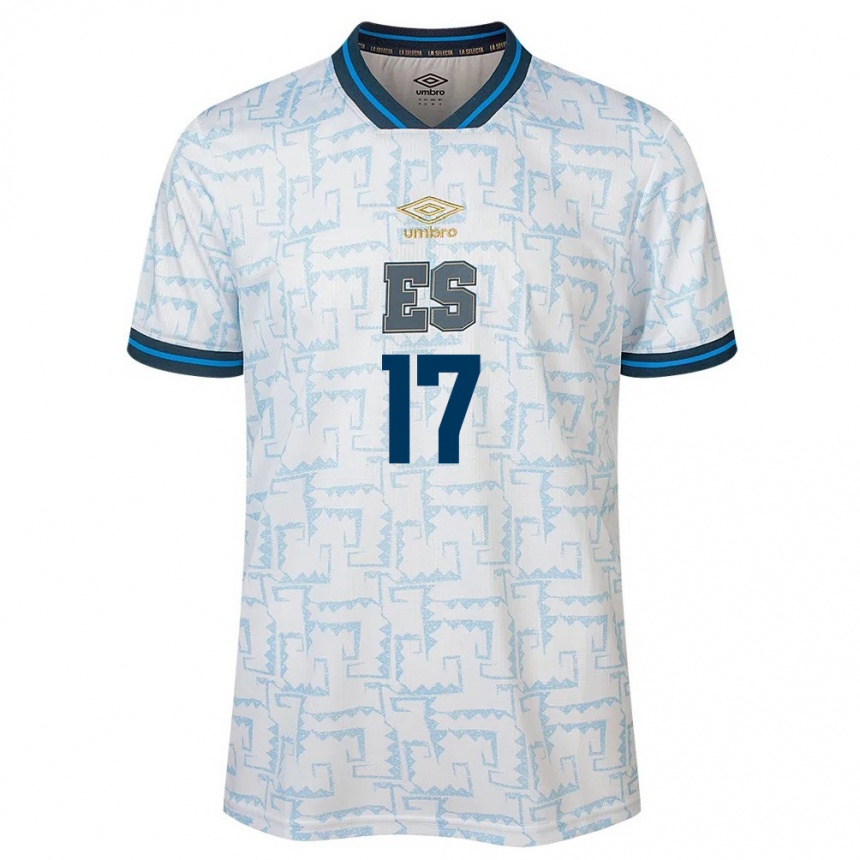 Kids Football El Salvador Eduardo Rivas #17 White Away Jersey 24-26 T-Shirt Canada