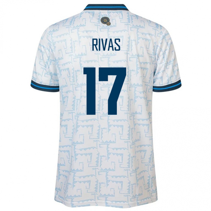 Kids Football El Salvador Eduardo Rivas #17 White Away Jersey 24-26 T-Shirt Canada