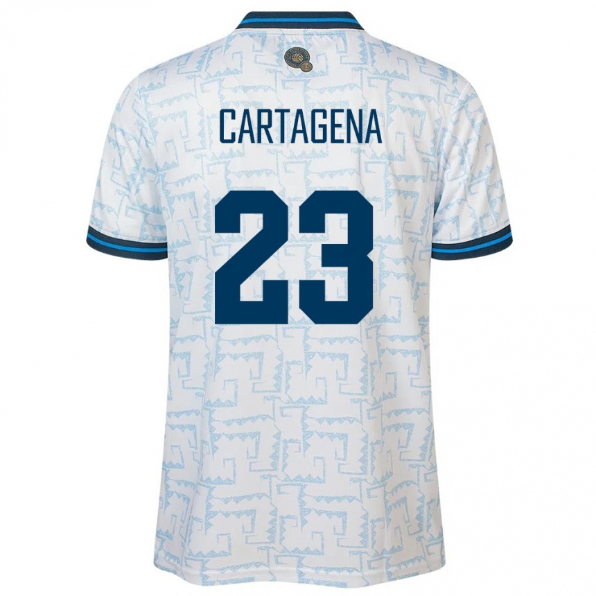 Kids Football El Salvador Melvin Cartagena #23 White Away Jersey 24-26 T-Shirt Canada