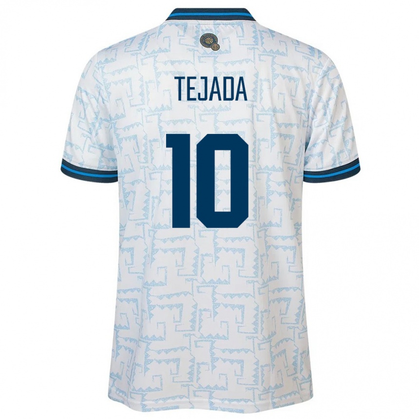 Kids Football El Salvador Rafael Tejada #10 White Away Jersey 24-26 T-Shirt Canada