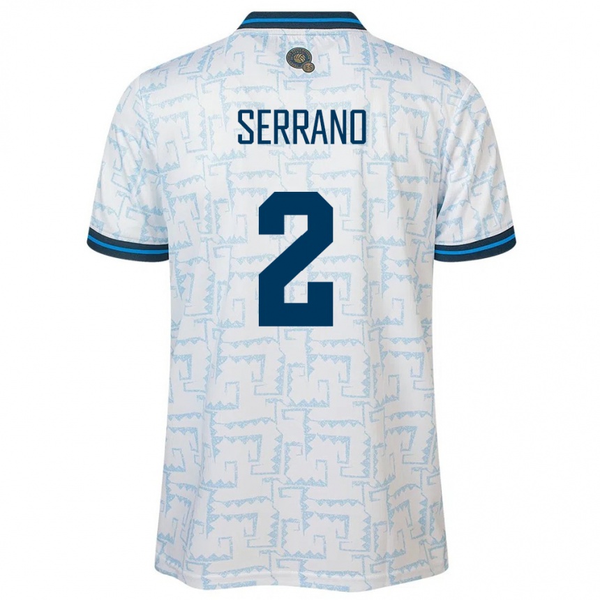 Kids Football El Salvador Alejandro Serrano #2 White Away Jersey 24-26 T-Shirt Canada