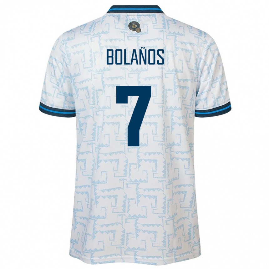 Kids Football El Salvador Javier Bolaños #7 White Away Jersey 24-26 T-Shirt Canada