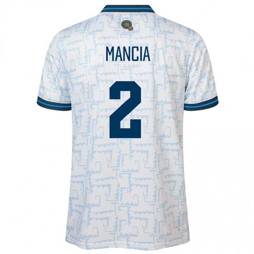 Kids Football El Salvador Steven Mancia #2 White Away Jersey 24-26 T-Shirt Canada