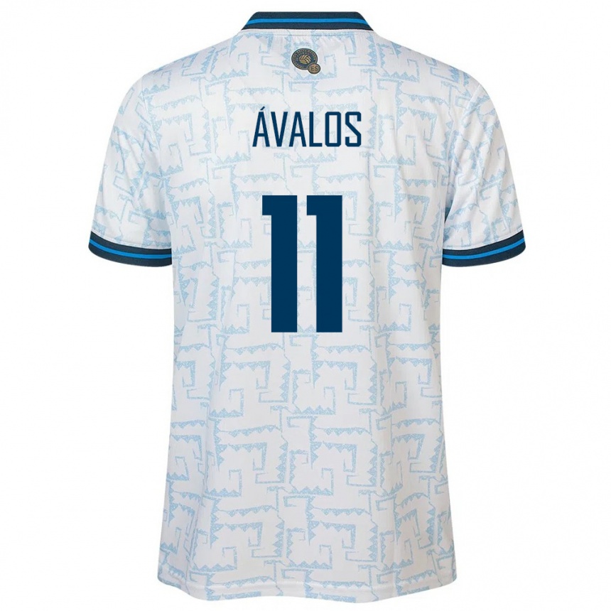 Kids Football El Salvador Raúl Ávalos #11 White Away Jersey 24-26 T-Shirt Canada