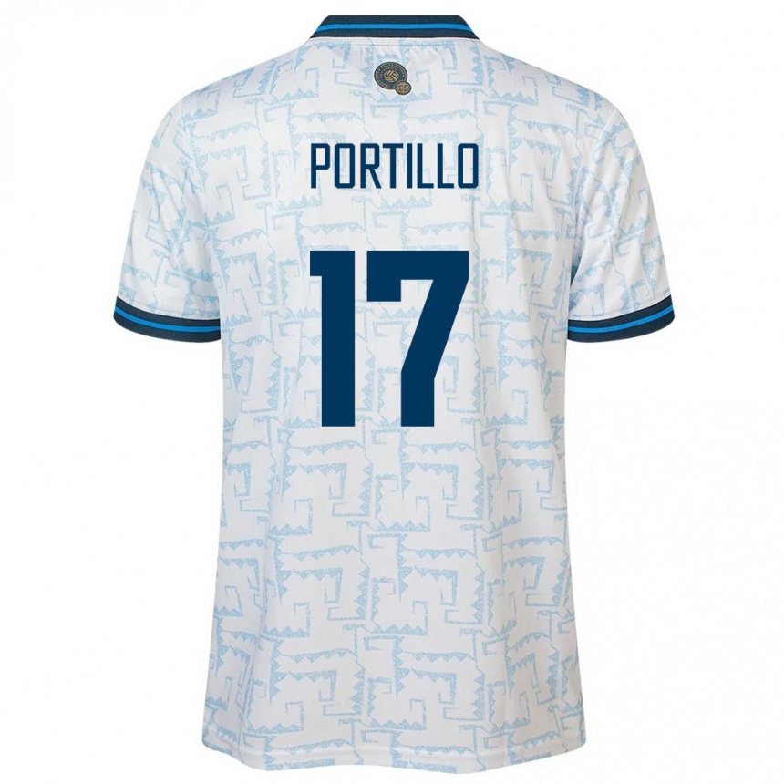 Kids Football El Salvador Anderson Portillo #17 White Away Jersey 24-26 T-Shirt Canada