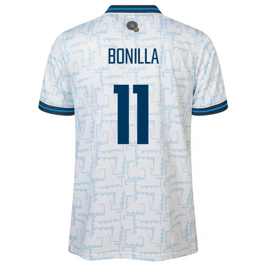 Kids Football El Salvador Jarell Bonilla #11 White Away Jersey 24-26 T-Shirt Canada