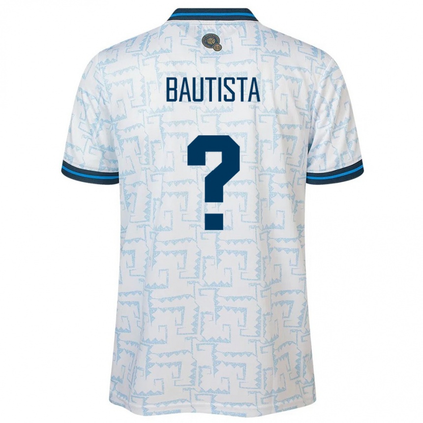 Kids Football El Salvador Ezequiel Bautista #0 White Away Jersey 24-26 T-Shirt Canada