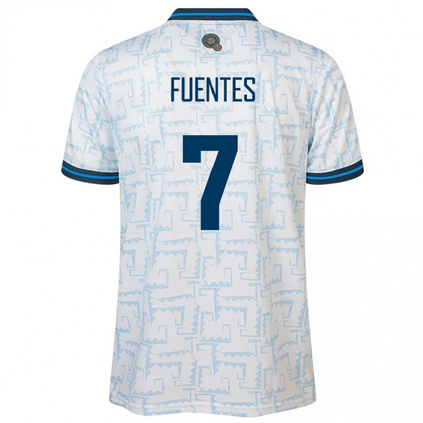 Kids Football El Salvador Danielle Fuentes #7 White Away Jersey 24-26 T-Shirt Canada