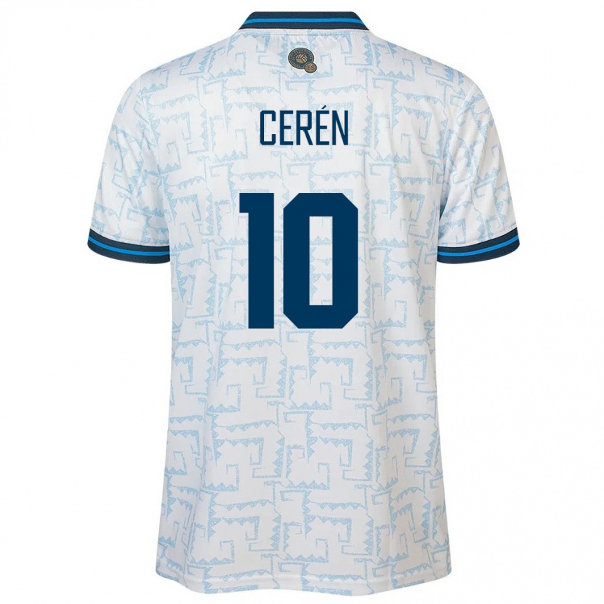 Kids Football El Salvador Brenda Cerén #10 White Away Jersey 24-26 T-Shirt Canada