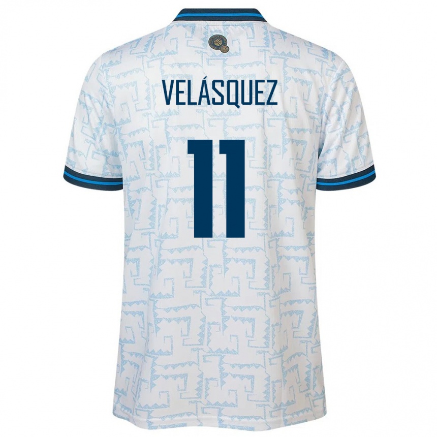 Kids Football El Salvador Jackeline Velásquez #11 White Away Jersey 24-26 T-Shirt Canada