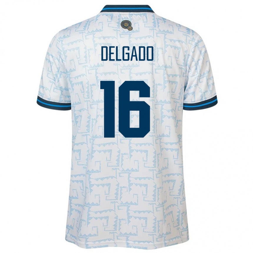 Kids Football El Salvador Vasthy Delgado #16 White Away Jersey 24-26 T-Shirt Canada