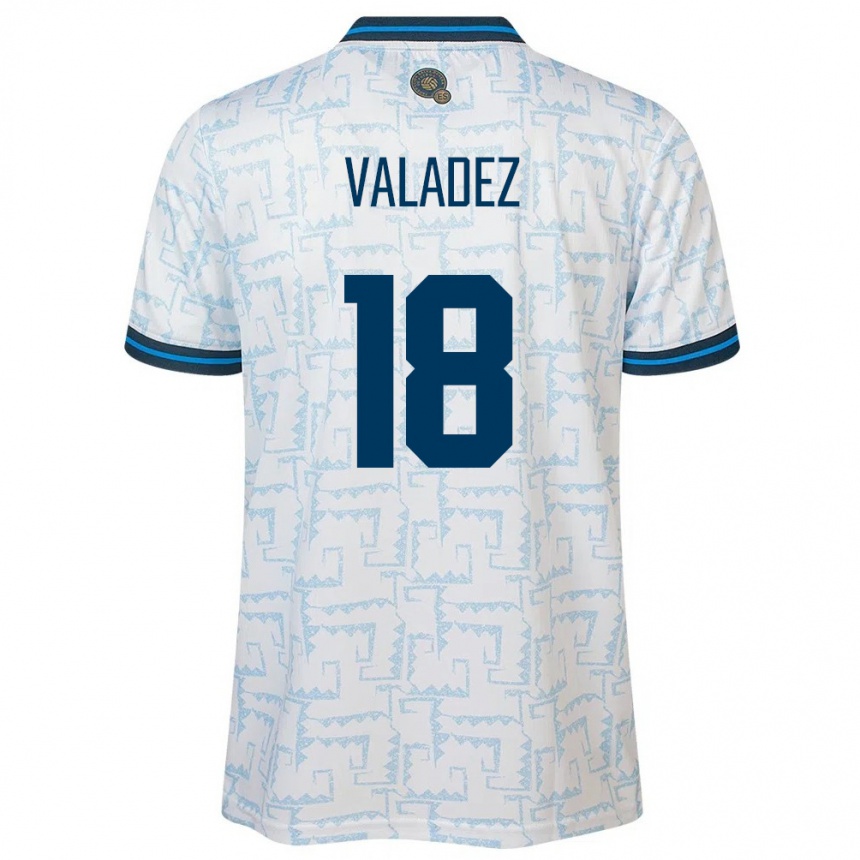 Kids Football El Salvador Samantha Valadez #18 White Away Jersey 24-26 T-Shirt Canada