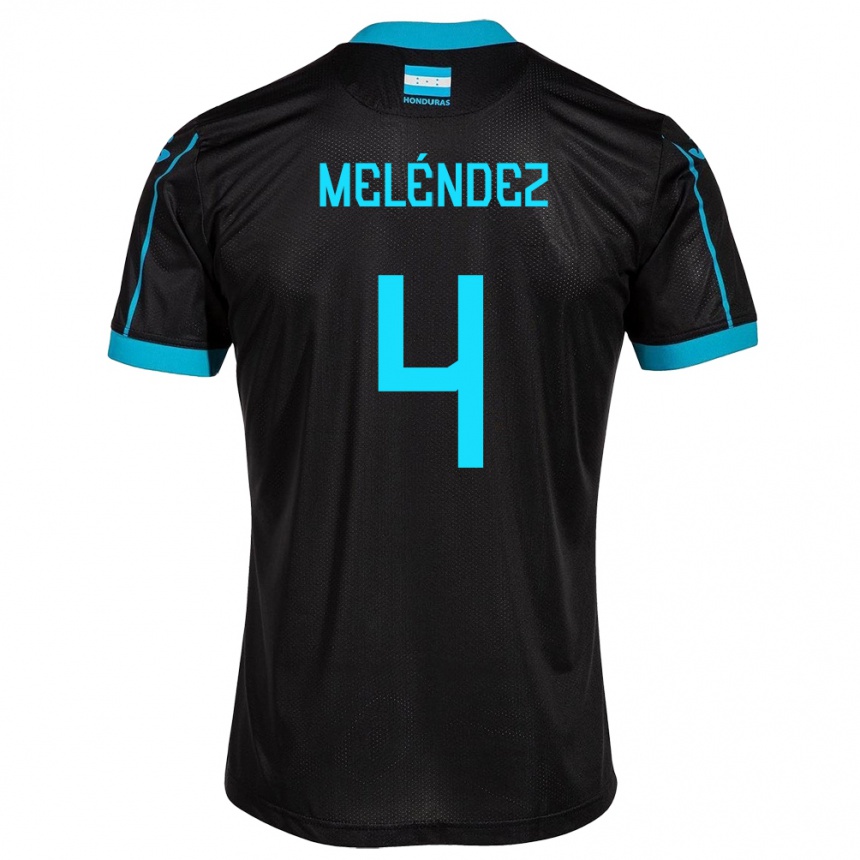 Kids Football Honduras Carlos Meléndez #4 Black Away Jersey 24-26 T-Shirt Canada