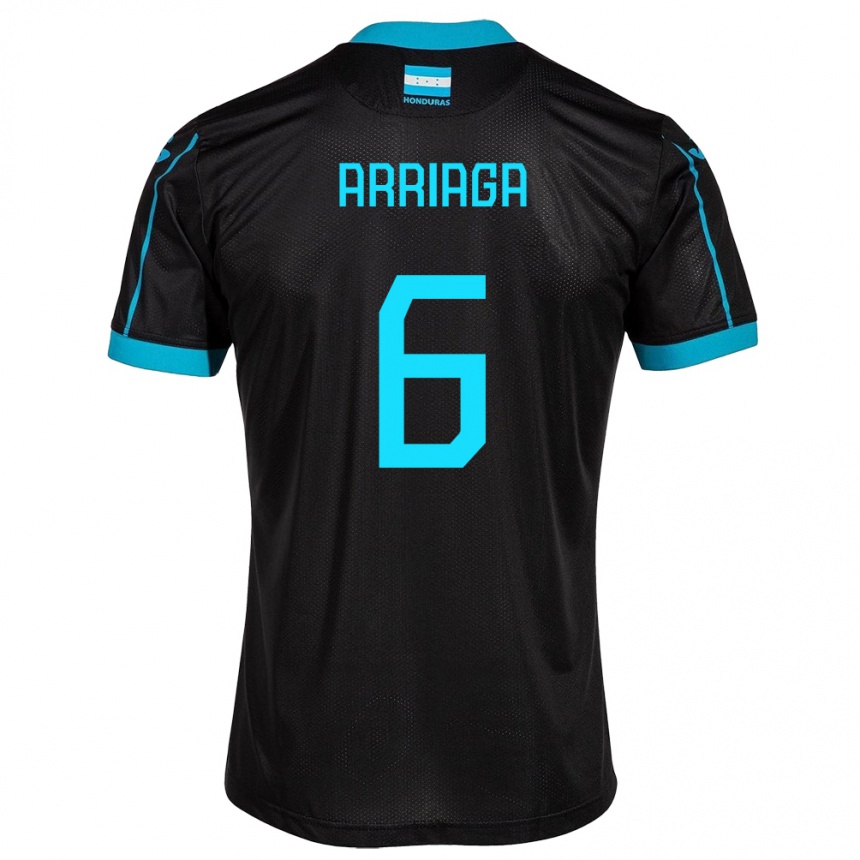 Kids Football Honduras Javier Arriaga #6 Black Away Jersey 24-26 T-Shirt Canada