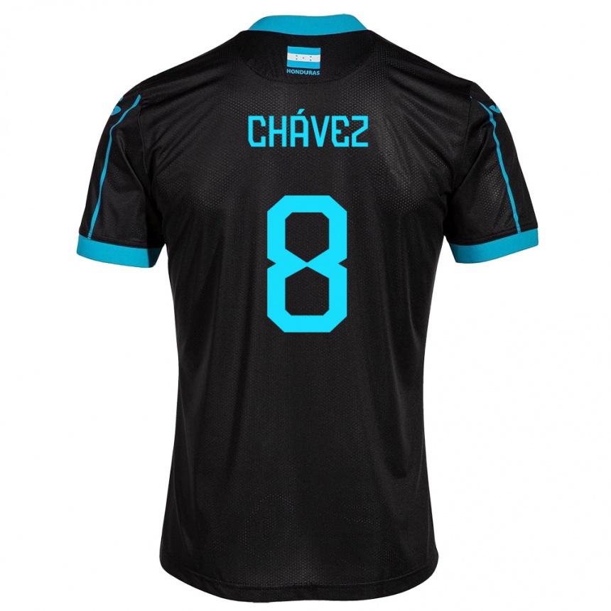 Kids Football Honduras Gerson Chávez #8 Black Away Jersey 24-26 T-Shirt Canada