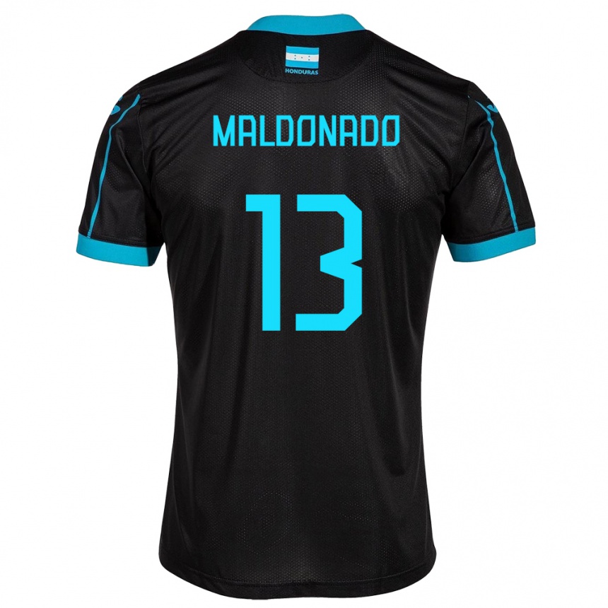 Kids Football Honduras Edwin Maldonado #13 Black Away Jersey 24-26 T-Shirt Canada