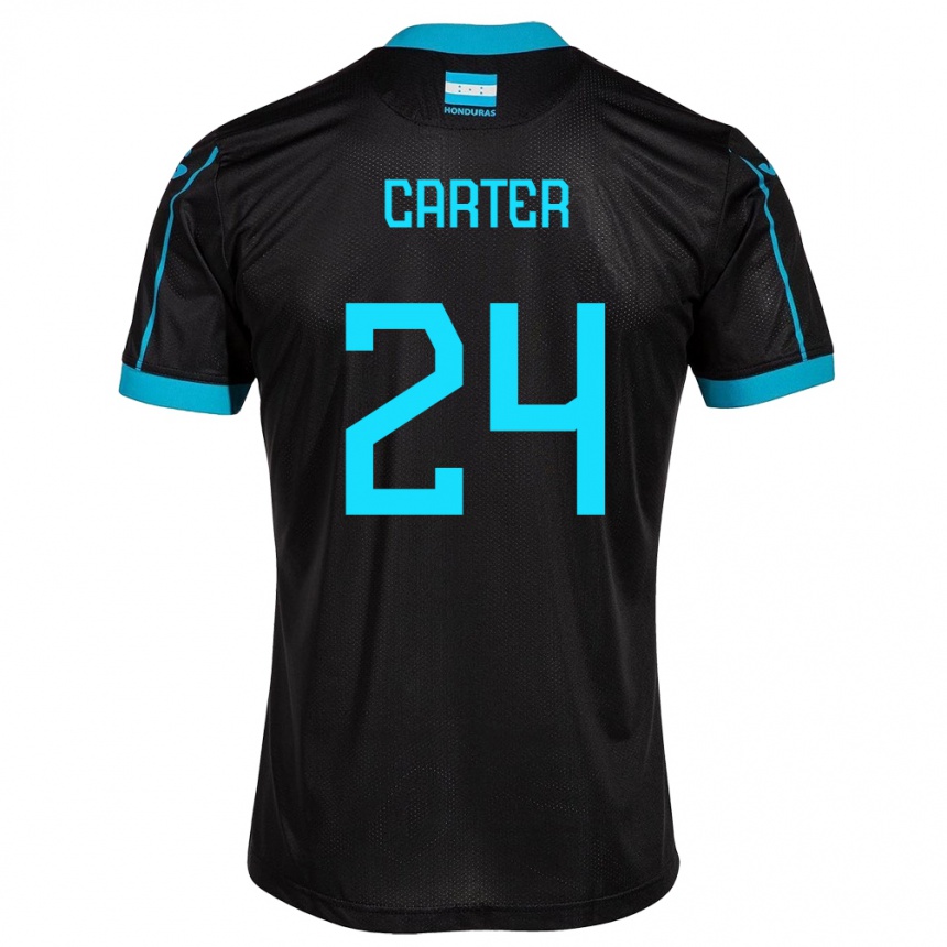 Kids Football Honduras Daniel Carter #24 Black Away Jersey 24-26 T-Shirt Canada