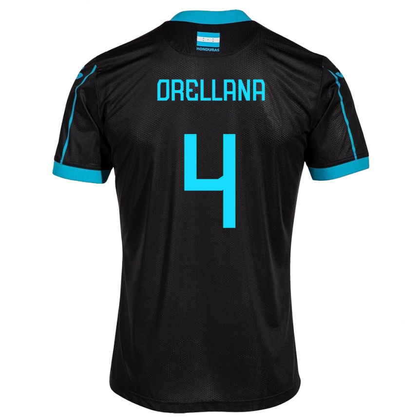 Kids Football Honduras André Orellana #4 Black Away Jersey 24-26 T-Shirt Canada