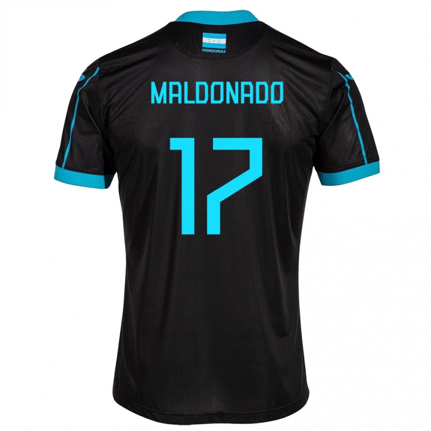 Kids Football Honduras Axel Maldonado #17 Black Away Jersey 24-26 T-Shirt Canada