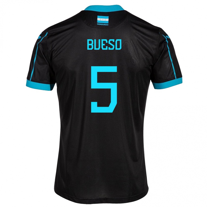 Kids Football Honduras Jonathan Bueso #5 Black Away Jersey 24-26 T-Shirt Canada