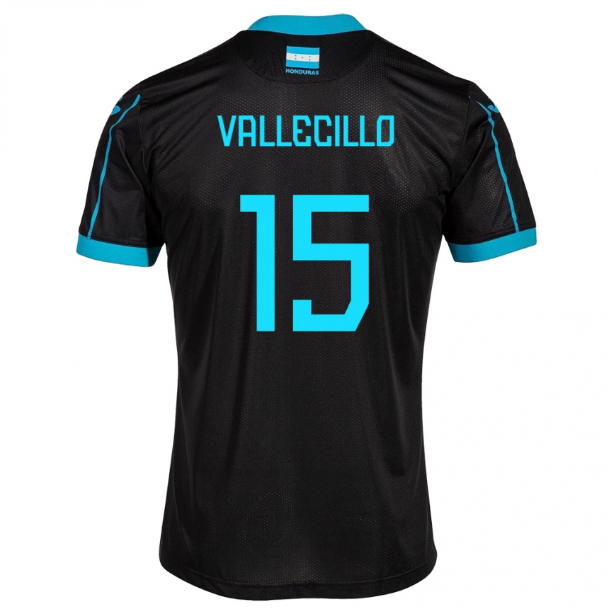 Kids Football Honduras Eric Vallecillo #15 Black Away Jersey 24-26 T-Shirt Canada