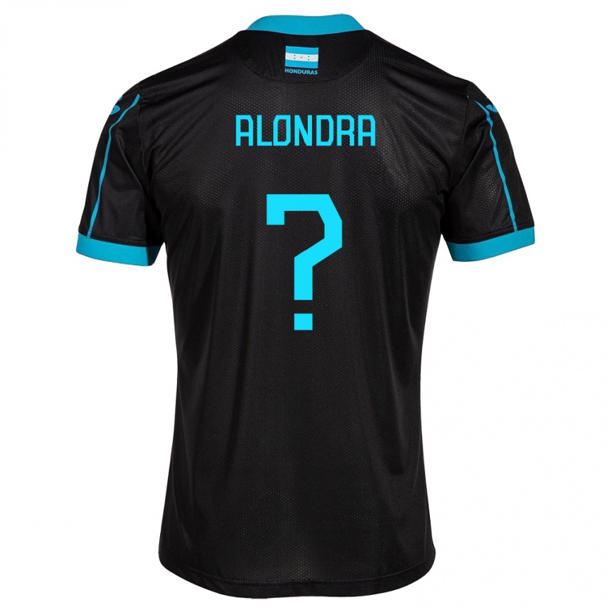 Kids Football Honduras Alondra Aguilar #0 Black Away Jersey 24-26 T-Shirt Canada