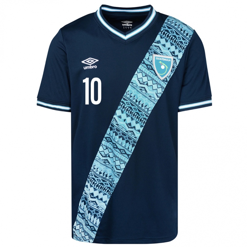 Kids Football Guatemala Andrea Álvarez #10 Blue Away Jersey 24-26 T-Shirt Canada