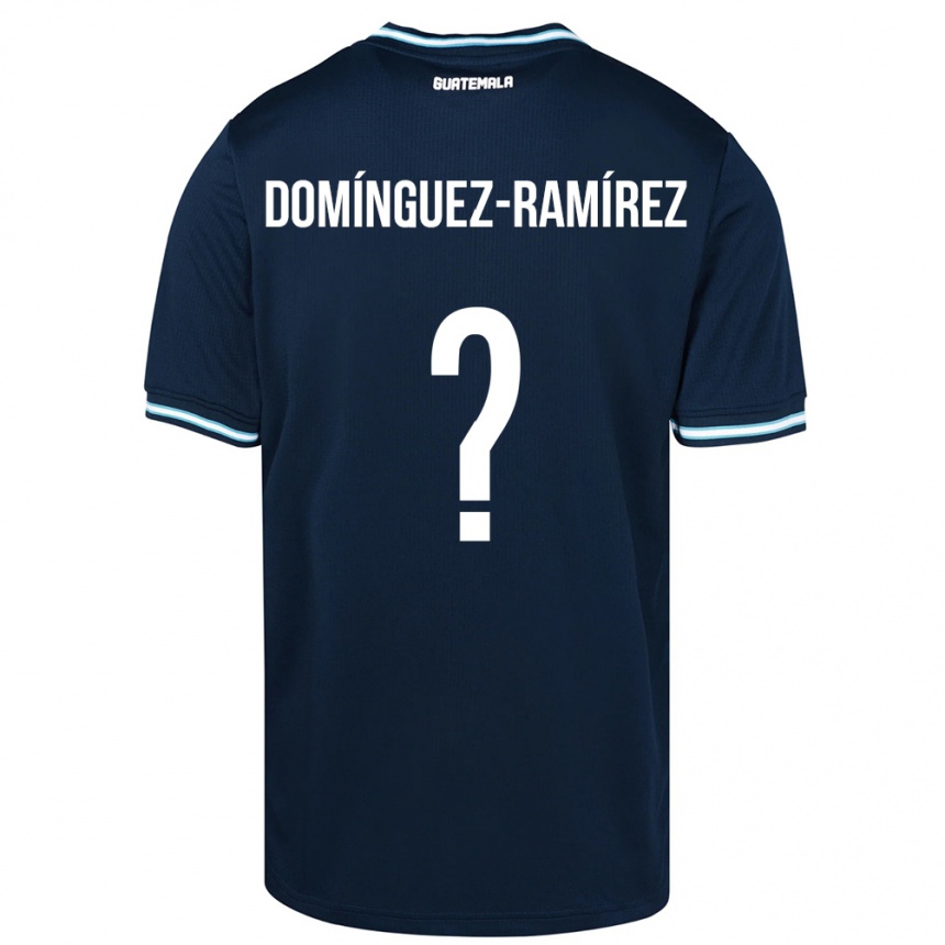 Kids Football Guatemala Marco Domínguez-Ramírez #0 Blue Away Jersey 24-26 T-Shirt Canada