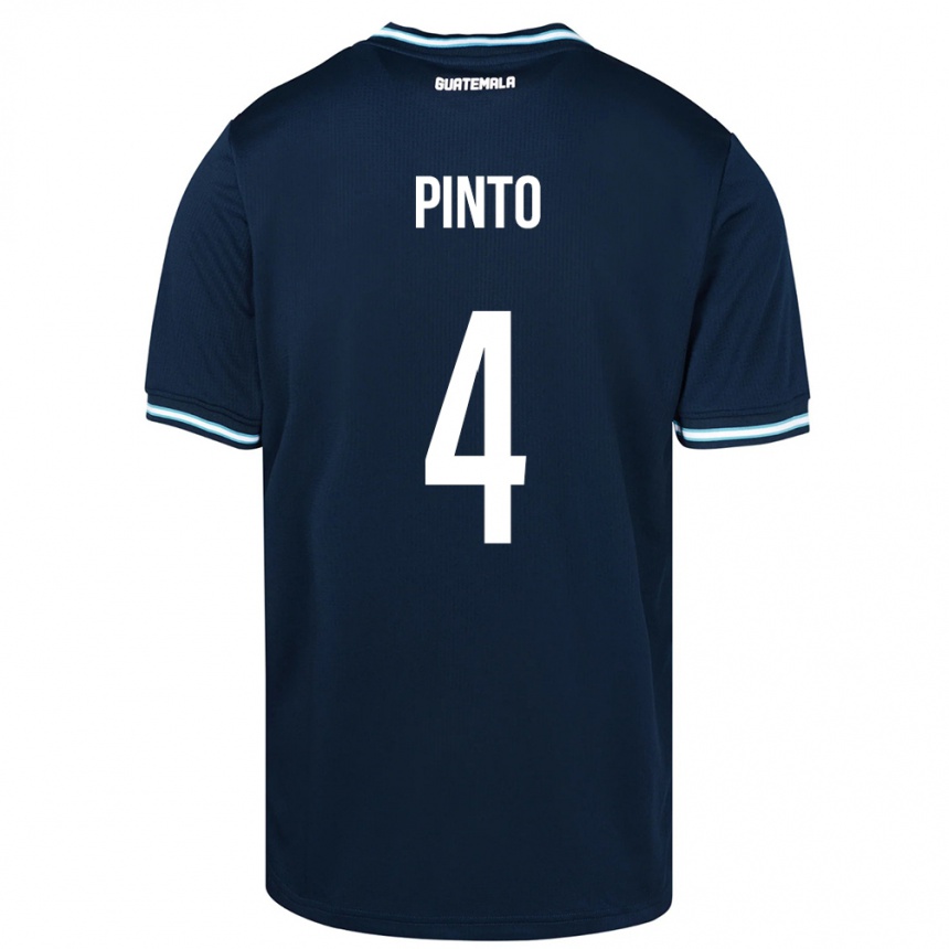 Kids Football Guatemala José Carlos Pinto #4 Blue Away Jersey 24-26 T-Shirt Canada