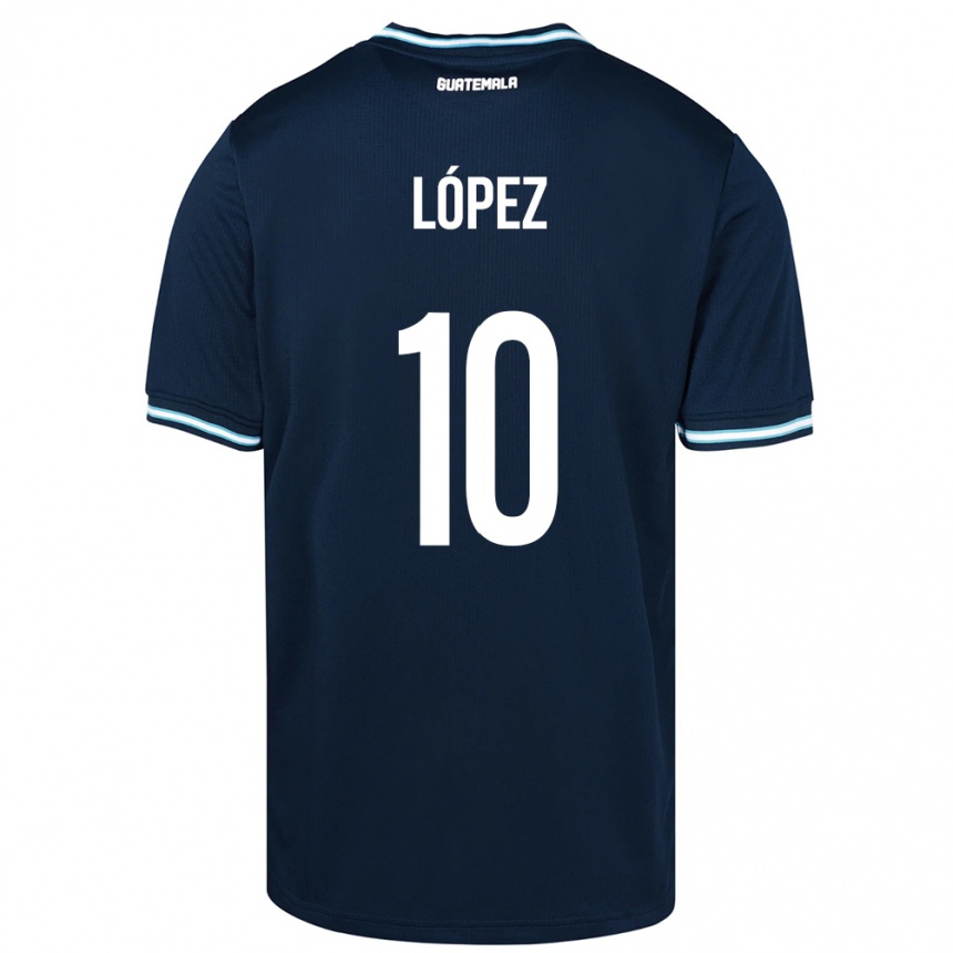 Kids Football Guatemala Antonio López #10 Blue Away Jersey 24-26 T-Shirt Canada