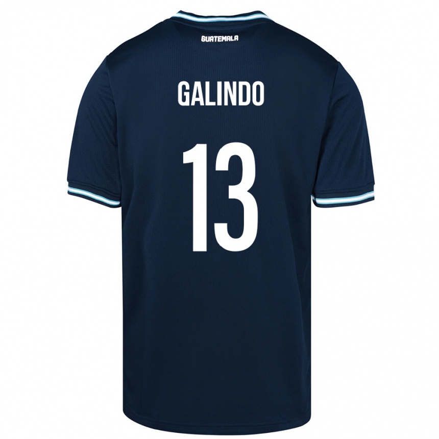 Kids Football Guatemala Alejandro Galindo #13 Blue Away Jersey 24-26 T-Shirt Canada