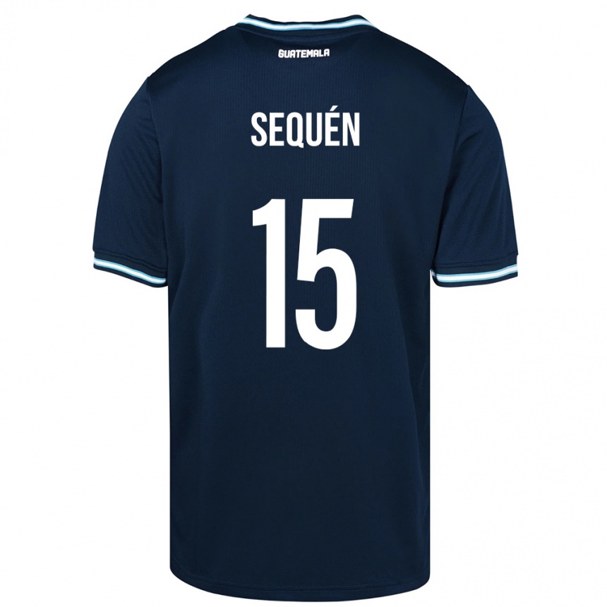 Kids Football Guatemala Marlon Sequén #15 Blue Away Jersey 24-26 T-Shirt Canada