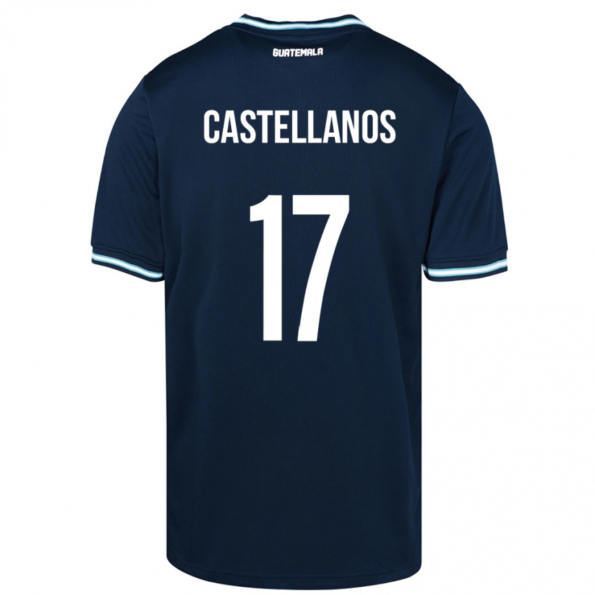 Kids Football Guatemala Óscar Castellanos #17 Blue Away Jersey 24-26 T-Shirt Canada