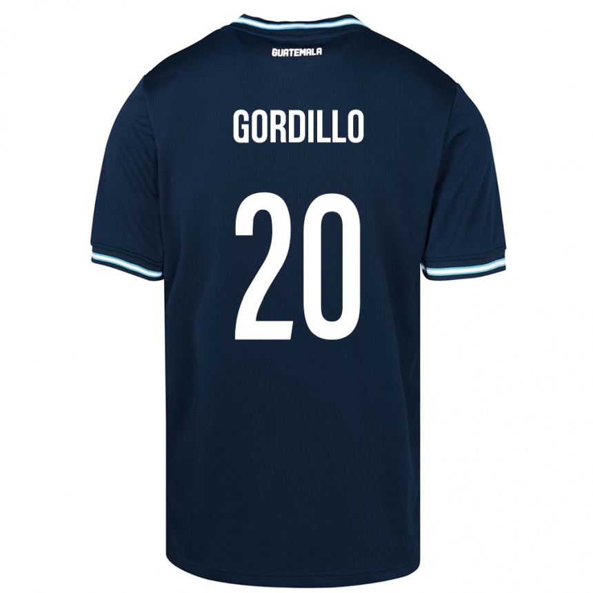 Kids Football Guatemala Gerardo Gordillo #20 Blue Away Jersey 24-26 T-Shirt Canada