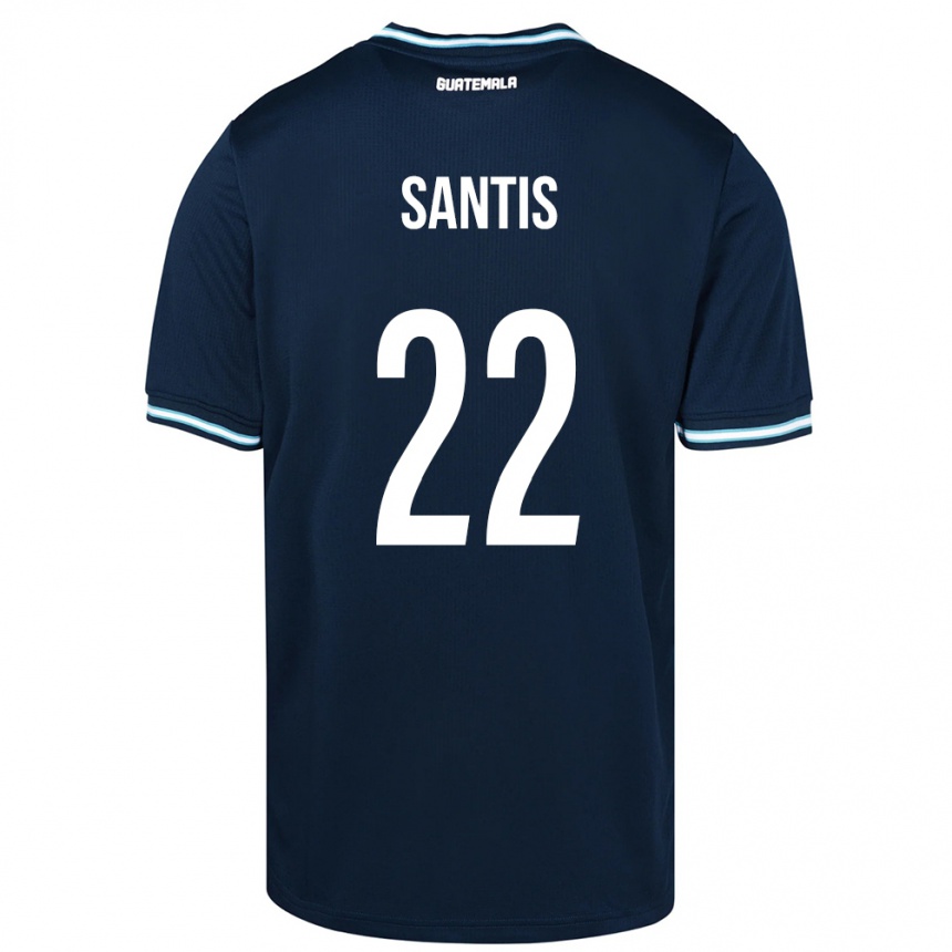 Kids Football Guatemala Diego Santis #22 Blue Away Jersey 24-26 T-Shirt Canada