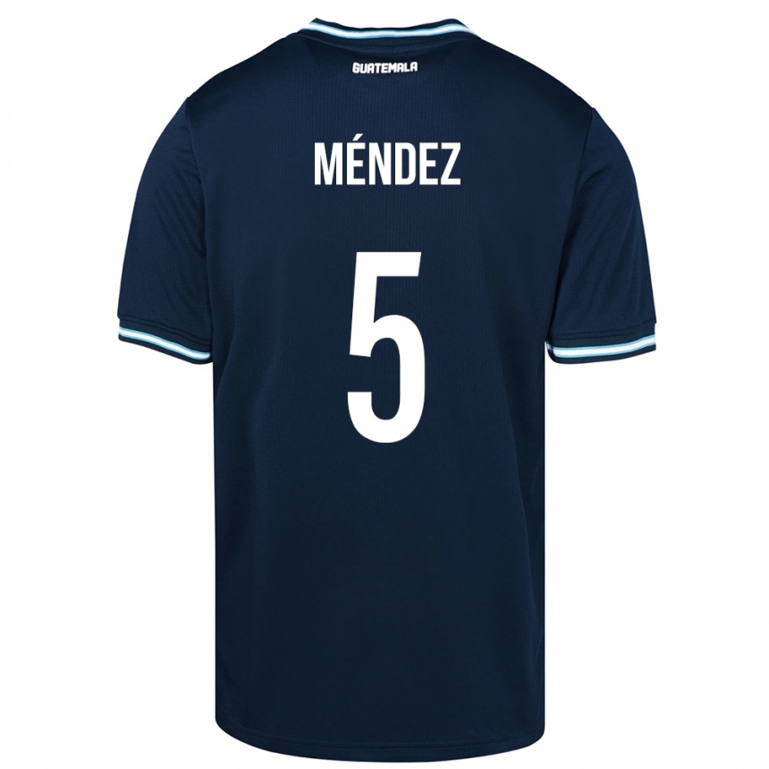 Kids Football Guatemala Diego Méndez #5 Blue Away Jersey 24-26 T-Shirt Canada