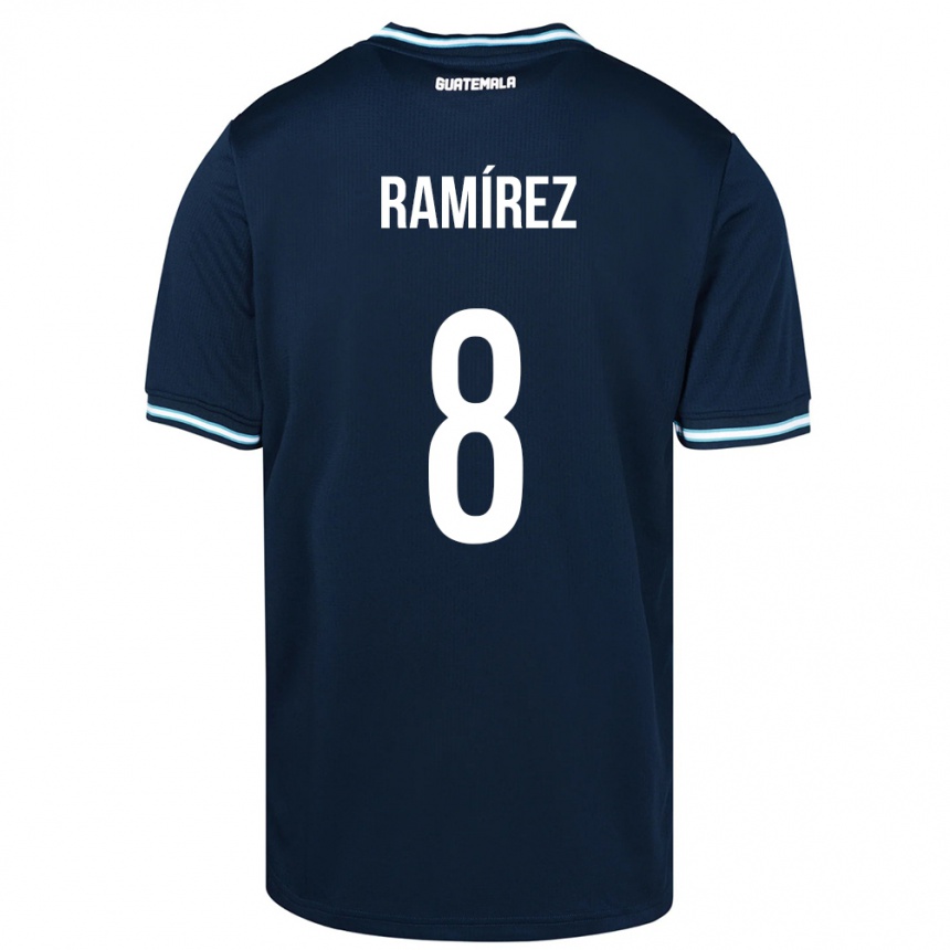 Kids Football Guatemala Dennis Ramírez #8 Blue Away Jersey 24-26 T-Shirt Canada