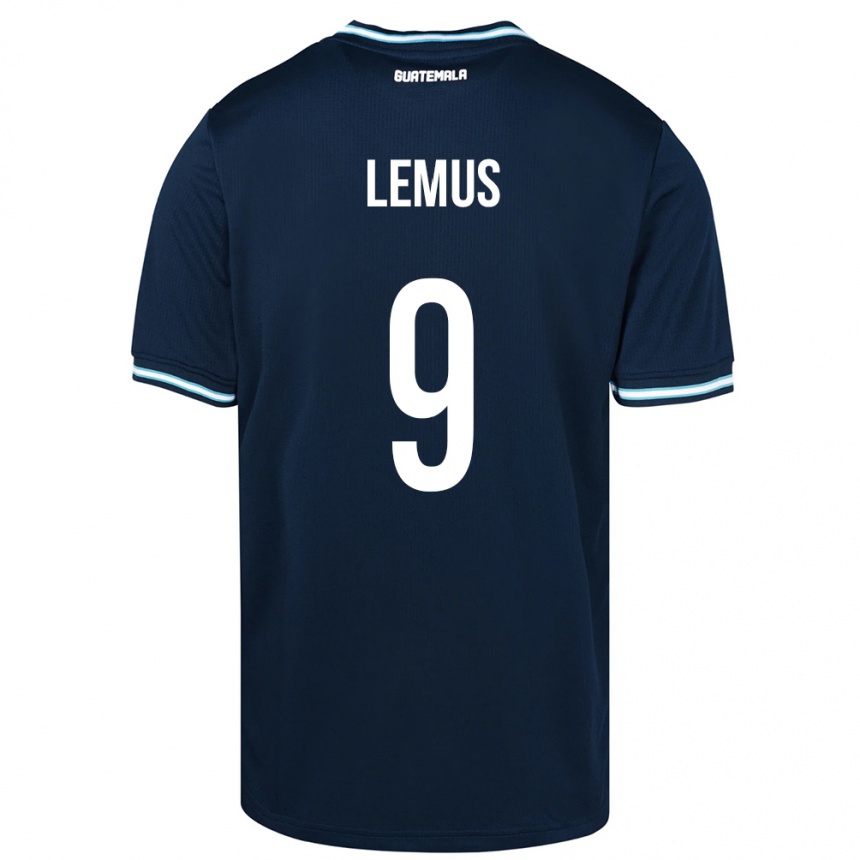 Kids Football Guatemala Erick Lemus #9 Blue Away Jersey 24-26 T-Shirt Canada