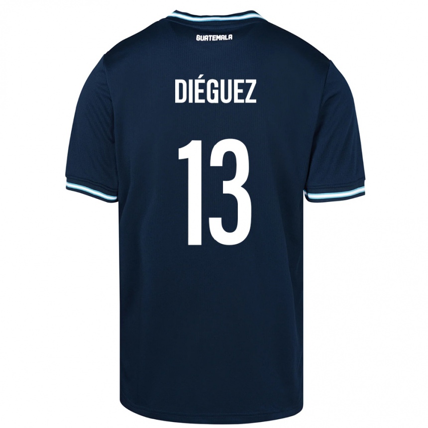 Kids Football Guatemala Jonathan Diéguez #13 Blue Away Jersey 24-26 T-Shirt Canada