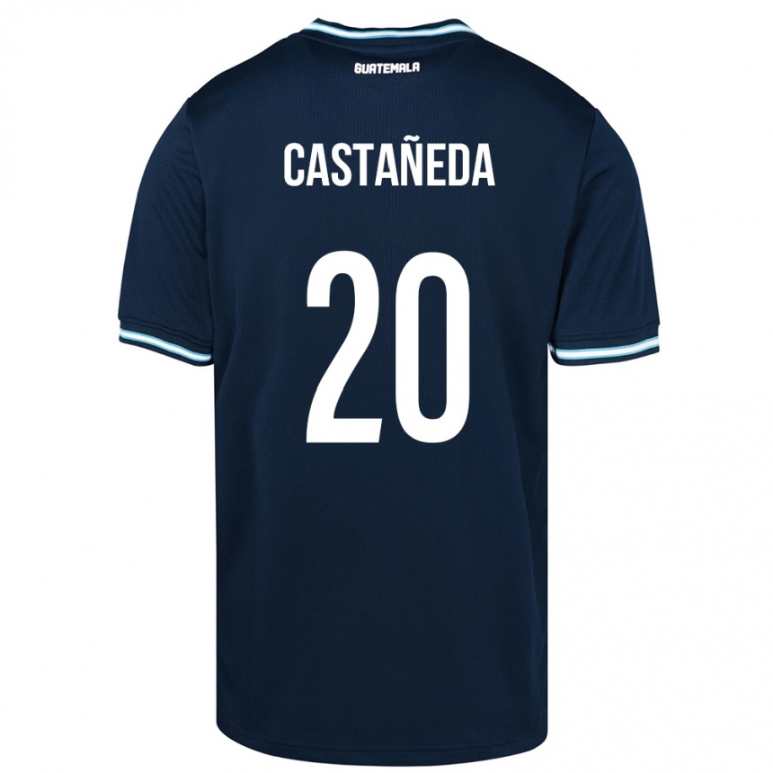 Kids Football Guatemala Brayam Castañeda #20 Blue Away Jersey 24-26 T-Shirt Canada