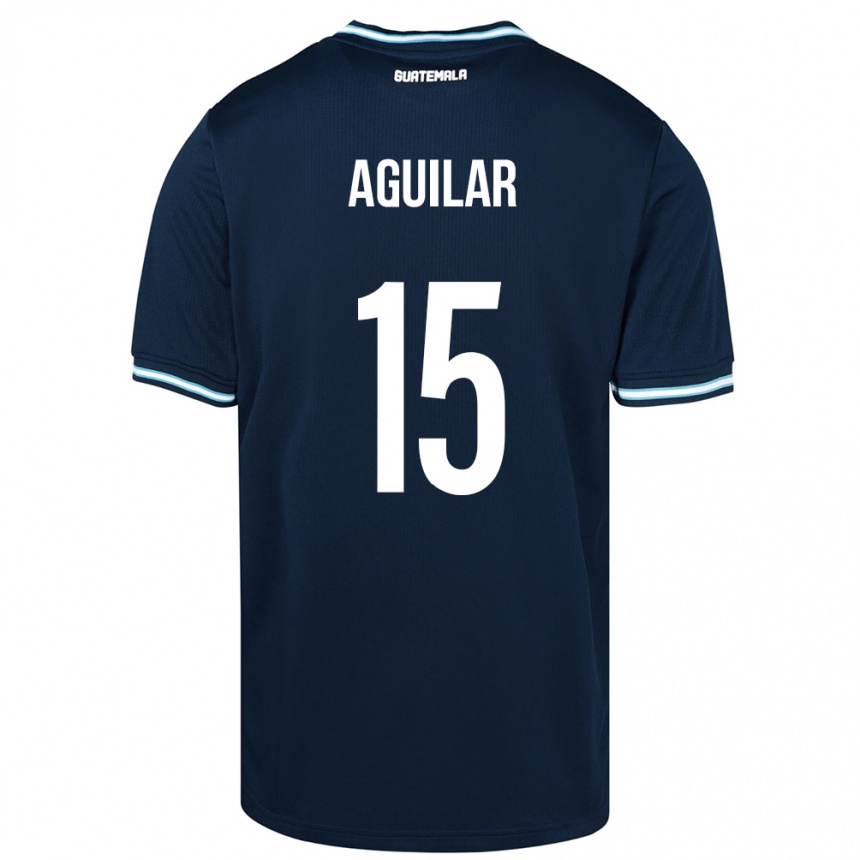 Kids Football Guatemala Carlos Aguilar #15 Blue Away Jersey 24-26 T-Shirt Canada